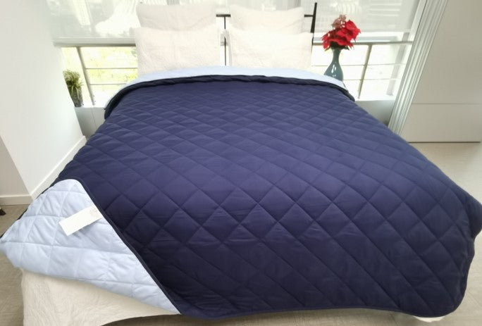 Kids Quilt Bedspread Comforter Set Throw Blanket Quilt Twin, Size: 65x 86 - Blue