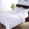 Bed made with Full/Queen White Radiance Diamond Quilt