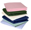 Twin t180 3 Piece Bed Sheet Set stacked in multiple colors