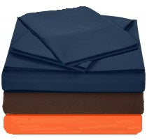 T130 Pillowcases in multiple colors folded and stacked.