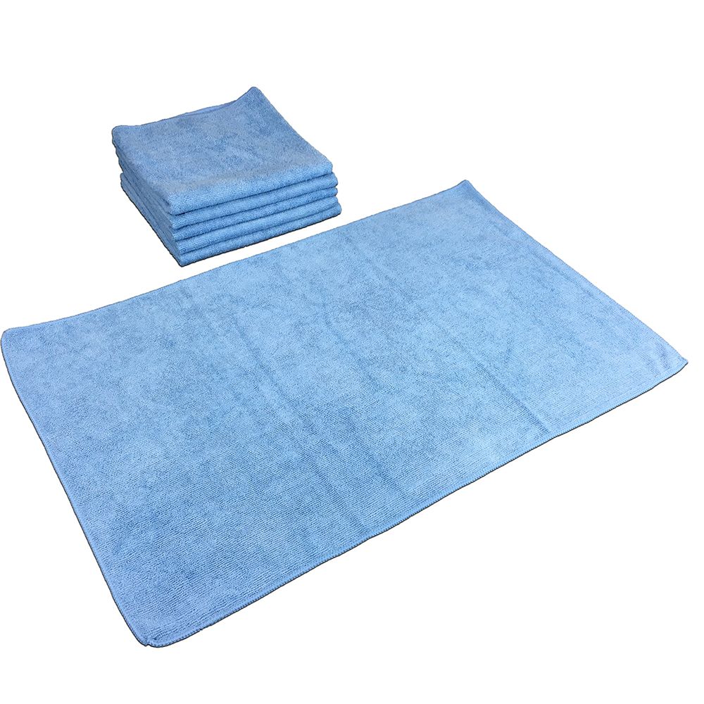 16 X 16 Microfiber Terry Towel, Blue - 12/pack