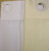 White and Beige Morie Hang2it Shower curtains side by side.
