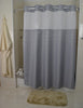 Gray Ramsey Hang2it Shower curtain hanging on a shower rod