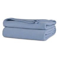 Periwinkle All Season Comfort Full/Queen Blanket Softest Fleece, Durable and Cozy folded.