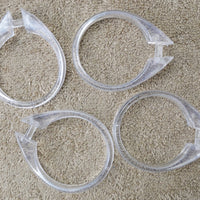 Clear Round Plastic Snap Shower Curtain Hooks