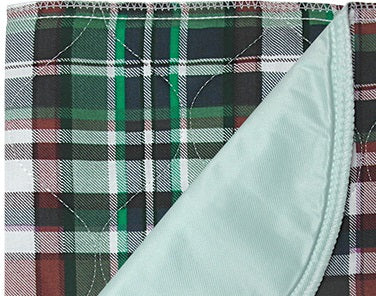 Highland Blue Plaid Quilted Underpad
