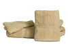 Beige Royal Suite by Thomaston Mills Bathmat with dobby border folded and stacked