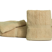 Beige Royal Suite by Thomaston Mills Hand Towel with Dobby Border