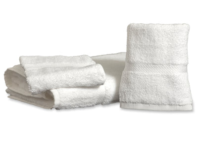 White Royal Suite by Thomaston Mills Hand Towel with Dobby Border